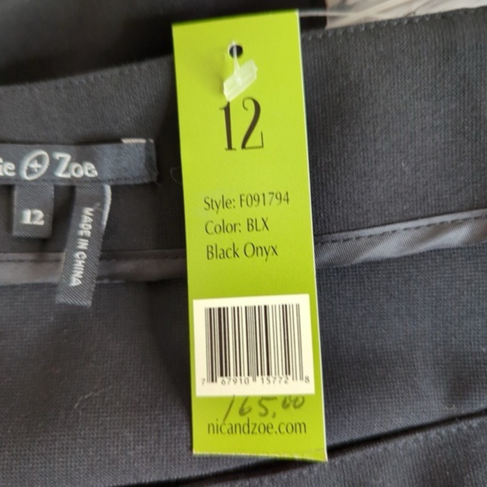 NIC+ZOE Black Flared A-line Midi Skirt NWT - Picture 4 of 13